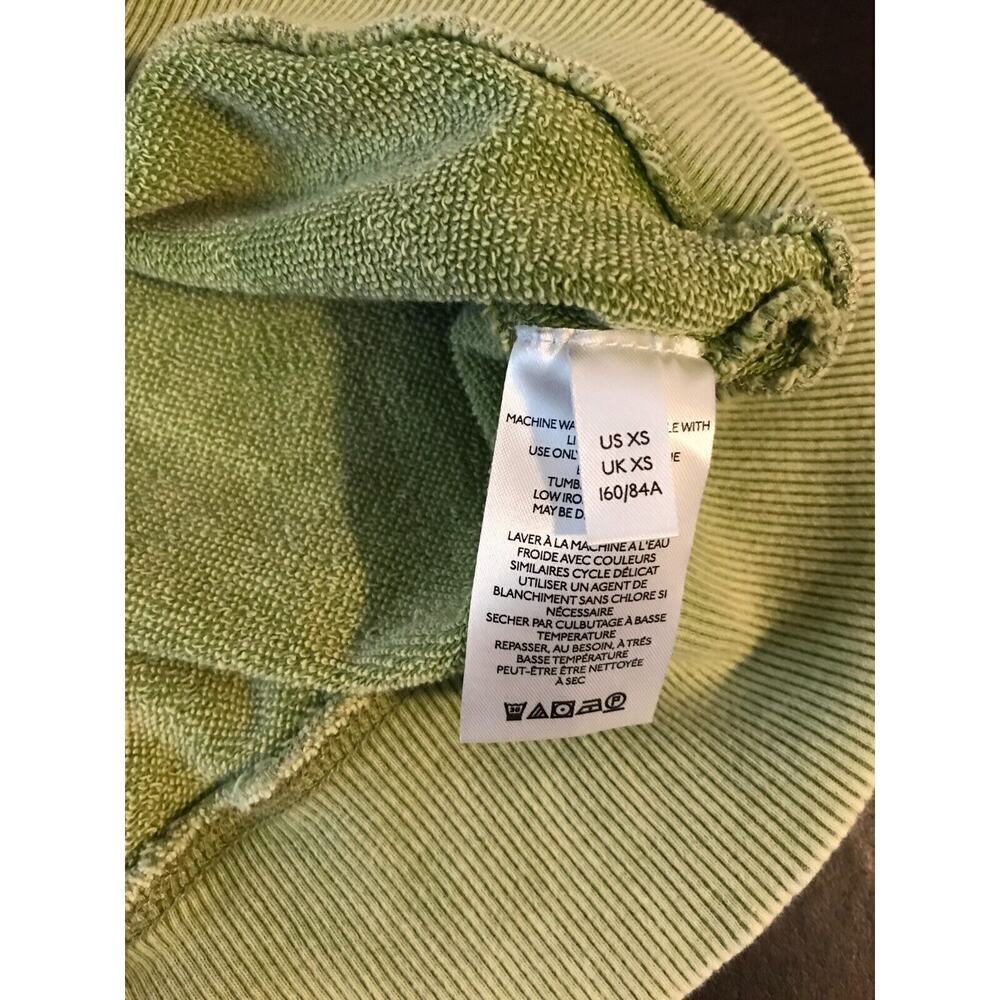 Anthro Pilcro Donna Lime Pullover Sweatshirt Off Shoulder XS - Picture 10 of 12